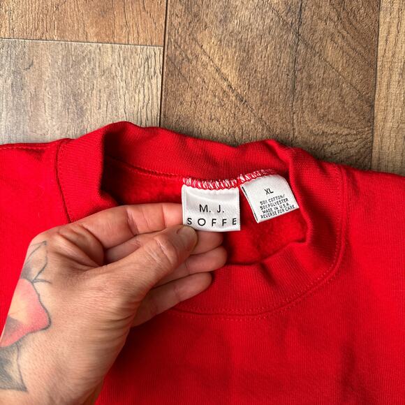 Vintage 90s US Marines Corps Sweatshirt Men's XL Red Parris Island Athletic 5580 - Picture 2 of 9